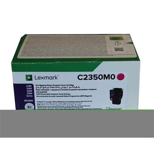 Lexmark C2350C0 1.000 Sayfa Magenta Kırmızı Toner C2325-2425-2535 Mc2325-2425-2535-2640(Lexmark C2350M0)