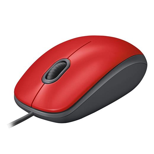 Logitech 910-005489 M110 Kırmızı Silent (Sessiz) Kablolu Optik Usb Mouse(Mou Lg 910-005489)