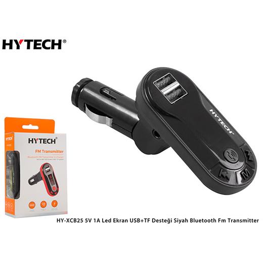 Hytech Hy-Xcb25 5V 1A Led Ekran Usb+Tf Desteği Siyah Bluetooth Fm Transmitter(Mp3 Trans Hytech Hy-Xcb2)