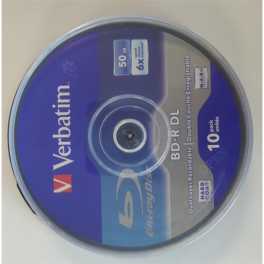 Verbatim Bd-R Dl 10Lu Blu-Ray 50Gb 6X(Bd-R Dl 10Lu Vrb Br)
