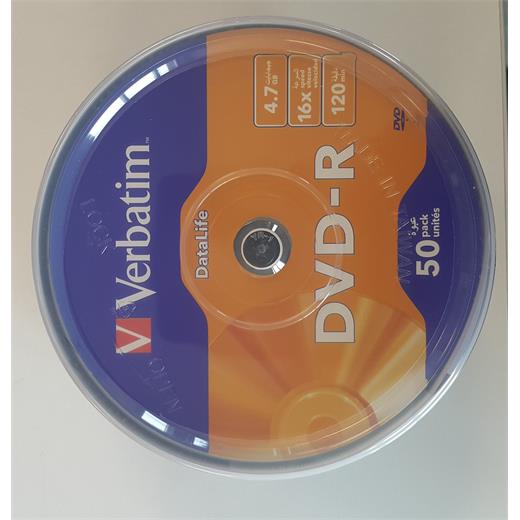 Verbatim Dvd-R 50Li Datalife 4,7Gb 16X 120Min (069724-02)(Dvd-R 50Li Vrb Dl)