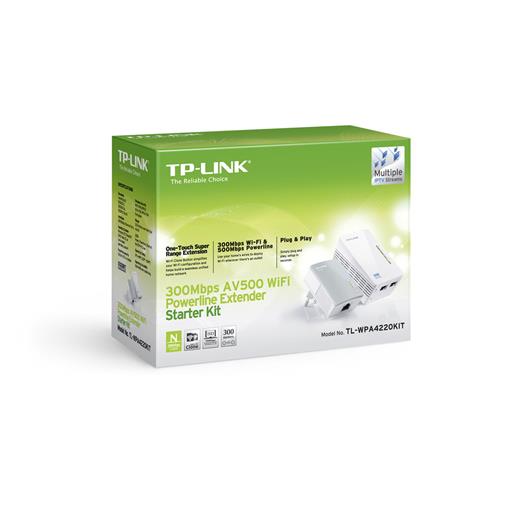 Tp-Link Tl-Wpa4220Kıt 300 Mbps Powerline Adaptör(Oem Ap Tl-Wpa4220Kit)