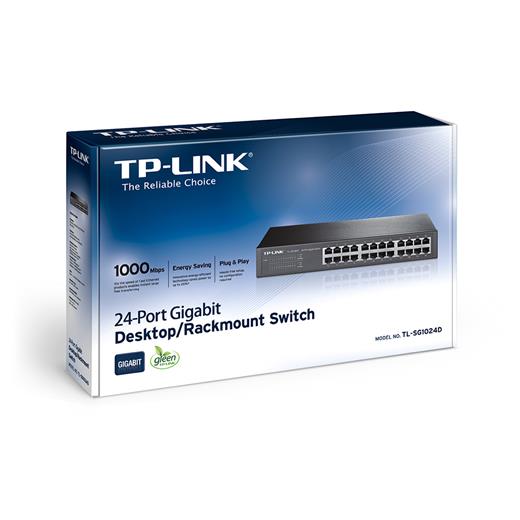 Tp-Link Tl-Sg1024D 24 Port 10-100-1000 Mbps Switch Çelik Kasa Rack Mount(Oem Hub 24 Tl-Sg1024D)