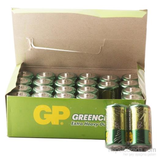 Gp Greencel R14 Orta Boy Çinko Pil 24Lü Paket Gp14G-2S2(Pil Greencell Gp14G-2S2)