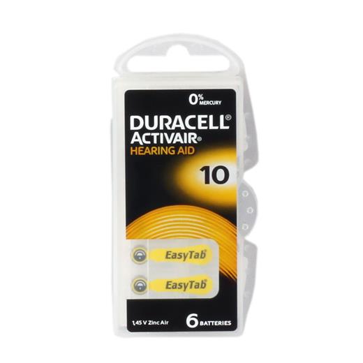 Duracell 10 Düğme Kulaklık Pili İşitme Cihazı İçin 6Lı Paket(Pil Mıcro Duracell 10)