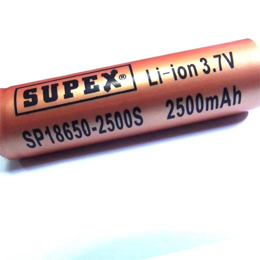 Supex 18650 2500 Şarjlı Li-On Pil   (Pil Supex 18650-2500)