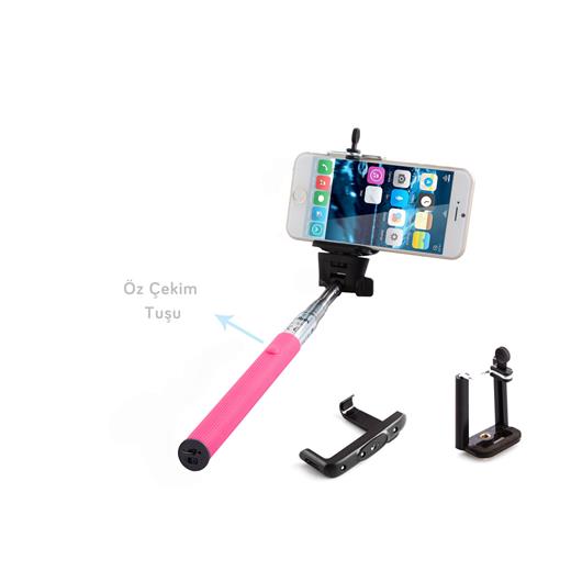 S-Link Sl-S35 Bluetooth Pembe Selfie Çekim Çubuğu(Selfi S-Link Sl-S35 Pemb)