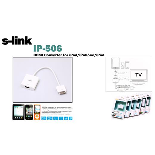 S-Link Ip-506 İpod-İphone-İpad Hdmı Konnektör(Tel K Iph Ip-506)
