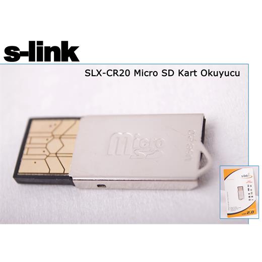 S-Link Slx-Cr20 Usb 2,0 Micro Sd Kart Okuyucu(Usb Reader Slink Slxcr20)