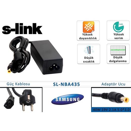S-Link Sl-Nba435 40W 19V 2.1A 5.0-3.0 Samsung Notebook Standart Adaptörü(Adp S-Link Sl-Nba435)