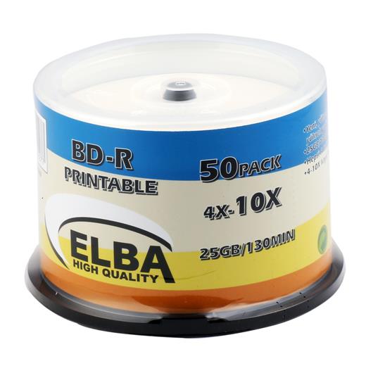 Elba Blu-Ray Bd-R 10X 25Gb 50Li Cake Box Prıntable(Blu-Ray 50Li Elba)