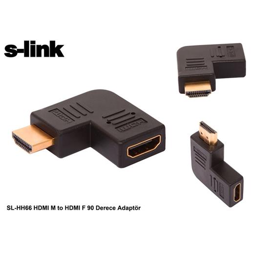 S-Link Sl-Hh66 Hdmı Erkek To Hdmı Dişi 90 Derece Yatay Çevirici(Kablo Ç S-Link Sl-Hh66)