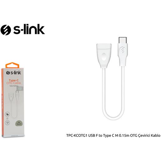 S-Link Tpc-Kcotg1 Usb F To Type C M 0.15M Otg Çevirici Kablo(Kablo Ç S-Link Tpc-Kcotg)