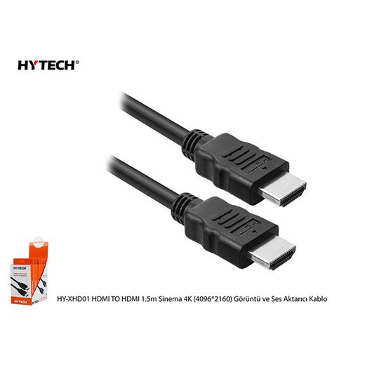 Hytech Hy-Xhd01 Hdmı To Hdmı 1.5M Sinema 4K (4096-2160) Görüntü Ve Ses Aktarıcı Kablo(Kablo Hdmı Hytech Hy-Xhd)