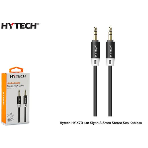 Hytech Hy-X70 1M Siyah 3.5Mm Stereo Ses Kablosu(Kablo Srt Hy-X70 Siyah)