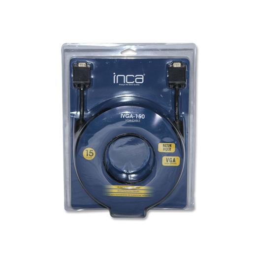 Inca Ivga-150 15Mt Altın Uçlu Blister Vga Kablo(Kablo Vga Inca 15Mt)