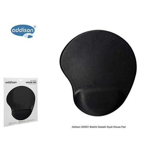 Addison 300521 Bileklik Destekli Siyah Mouse Pad(Mouse Pad Addıson 300521)