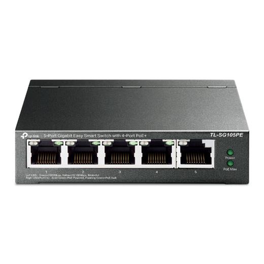 Tp-Link Tl-Sg105Pe 5 Port 4 Port Poe+ 10-100-1000 Mbps  Easy Smart Switch Çelik Kasa(Oem Hub 5 Tl-Sg105Pe)