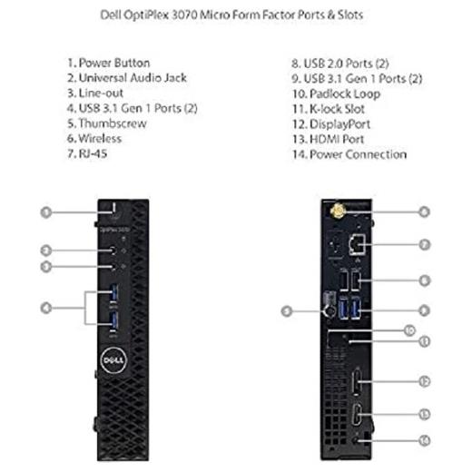 Dell Optiplex 3070Mff N003O3070Mff_U İ3-9100T 4Gb 500Gb Freedos Mini Pc(Oem Sist Dell 3O3070Mff_)