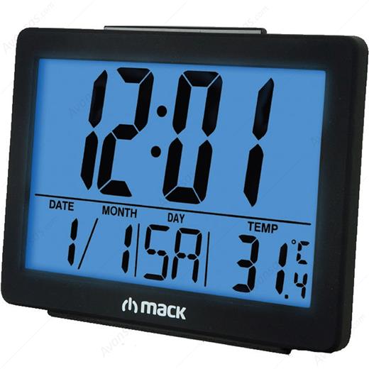 Mack Mct-8017 Masa Üstü Saat Siyah Alarm-Snooze-Calender-Thermometer-Blacklight-Date-Day-Humidity(Saat Mack 8017)