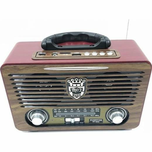 Everton Rt-853-854 Fm-Usb-Tf- 1200Mah Bluetooth Nostaljik Radyo(Spk Everton Rt-853-854Bt)
