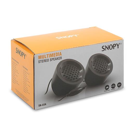 Snopy Sn-03A 2.0 Siyah 2Wx2 Usb Mini Multimedia Speaker (Spk Snopy Sn-03A 2.0 Sıy)