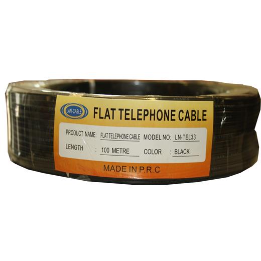 Köken Ln-Tel33 100Mt Siyah Telefon Kablosu(Tel Kablo Köken Siyah)