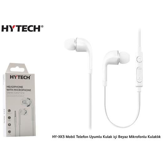Hytech Hy-Xk5 Kulak İçi Beyaz Mikrofonlu Kulaklık(005.Hytech Hy-Xk5 Beyaz)