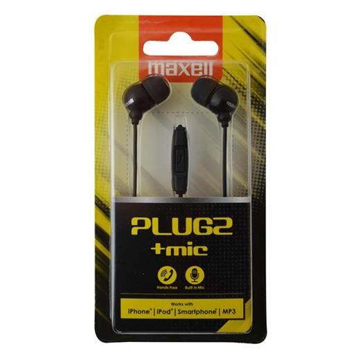 Maxell Plugz+ Siyah Mikrofonlu Kulakiçi Kulaklık Tek Jaklı(005.Maxell 303759)
