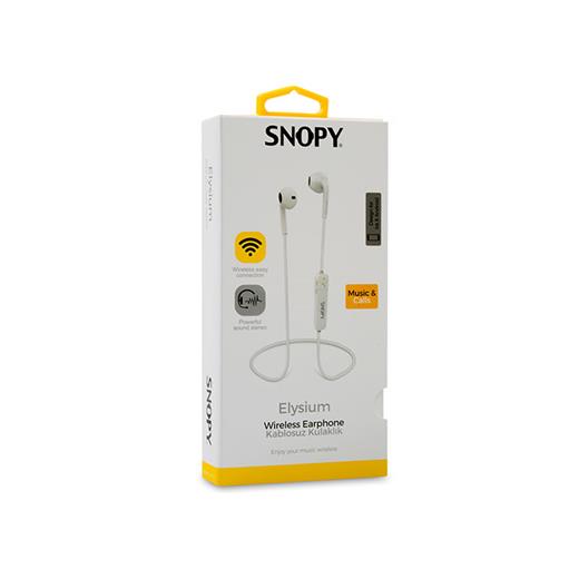 Snopy Sn-Bt160 Elysium Mobil Telefon Uyumlu Bluetooth Kulak İçi Beyaz Kulaklık (005.Snopy Sn-Bt160 Beyaz)