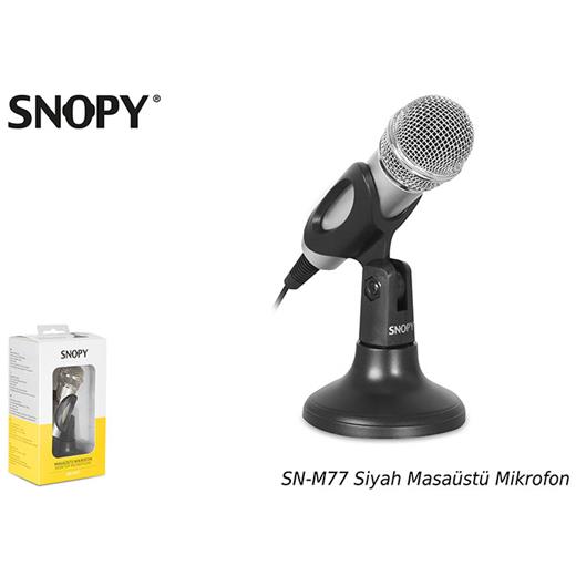 Snopy Sn-M77 Siyah Masaüstü Mikrofon(005.Snopy Sn-M77)