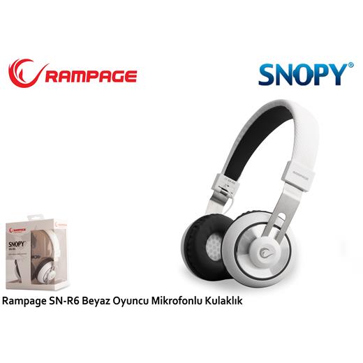 Snopy Sn-R6 Beyaz Gaming Tek Jacklı Mikrofonlu Kulaklık(005.Snopy Sn-R6 Beyaz)