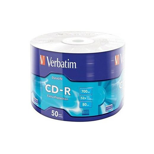 Verbatim 43787 Cd-R 50 Li Wrap Extra Protection 52X(Cdr 50Li Vrb 43787)
