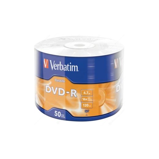 Verbatim 43791 Dvd-R  Wrap Matt Silver 16X 4.7 50 Li(Dvd-R 50Li Vrb 43791)