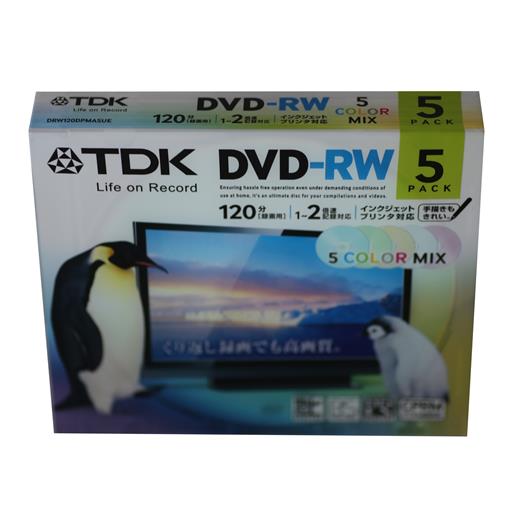 Tdk Dvd-Rw 4.7Gb 120Mın 1-4X 5 Li Kutulu Printable(Dvd-Rw 5Li Tdk)
