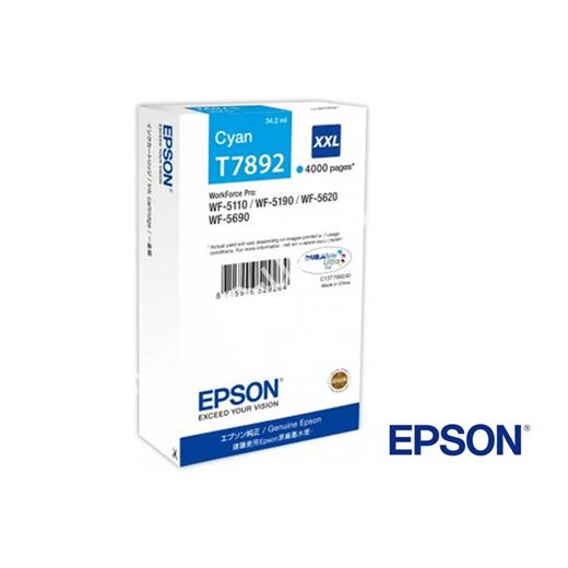 Epson Wp5110-5190 Cyan Mavi Extra Yüksek Kapasite Mürekkep Katuş T789240(Epson T789240)